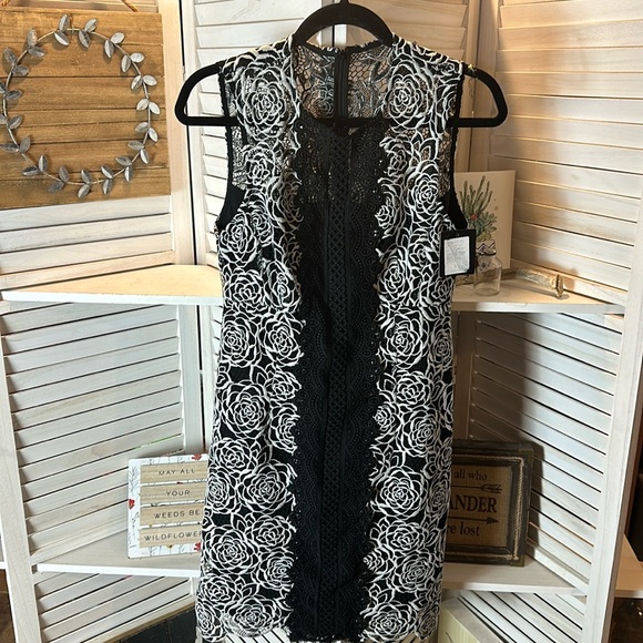 Nanette Lepore Dresses & Skirts - NWT Nanette Lepore Black and White Lace Shift Dress